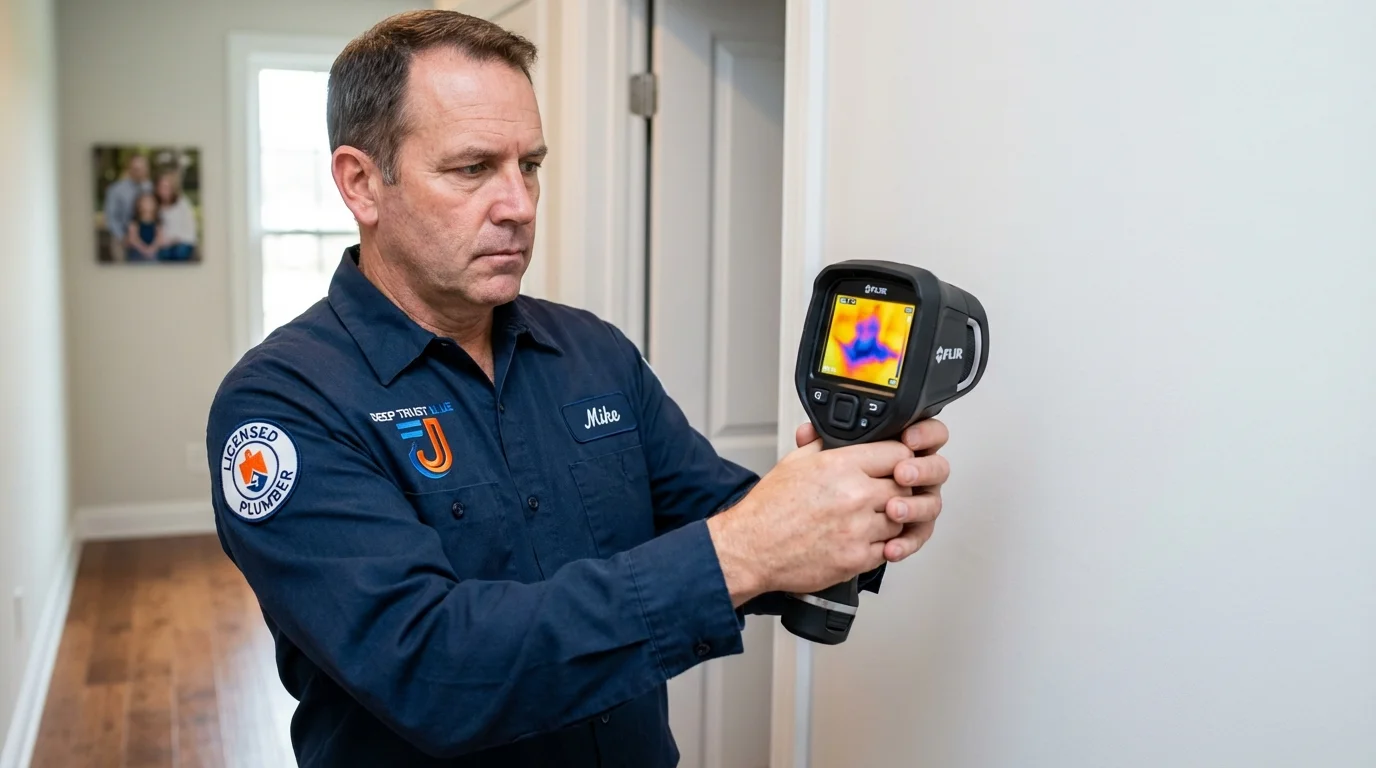 Thermal imaging leak detection by Johns Plumbing LLC in Hawarden